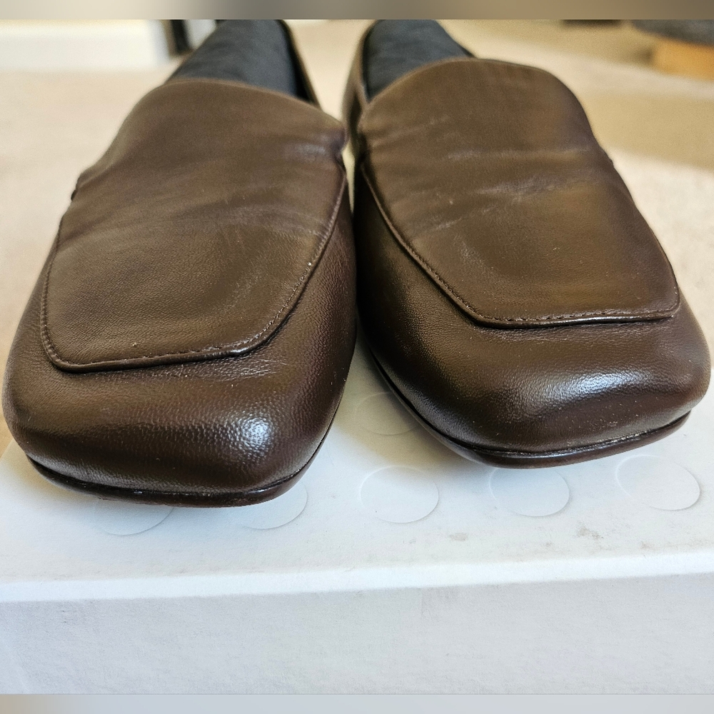 Khaite Monroe Square Toe Loafers Chocolate Brown 37 - Picture 7 of 10